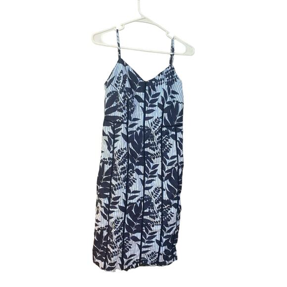 Banana Republic Floral Sun Dress - Blue Size 2 Mid Thigh Length - Picture 1 of 8